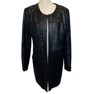 NEW INSIGHT TEXTURED FAUX LEATHER JACKET